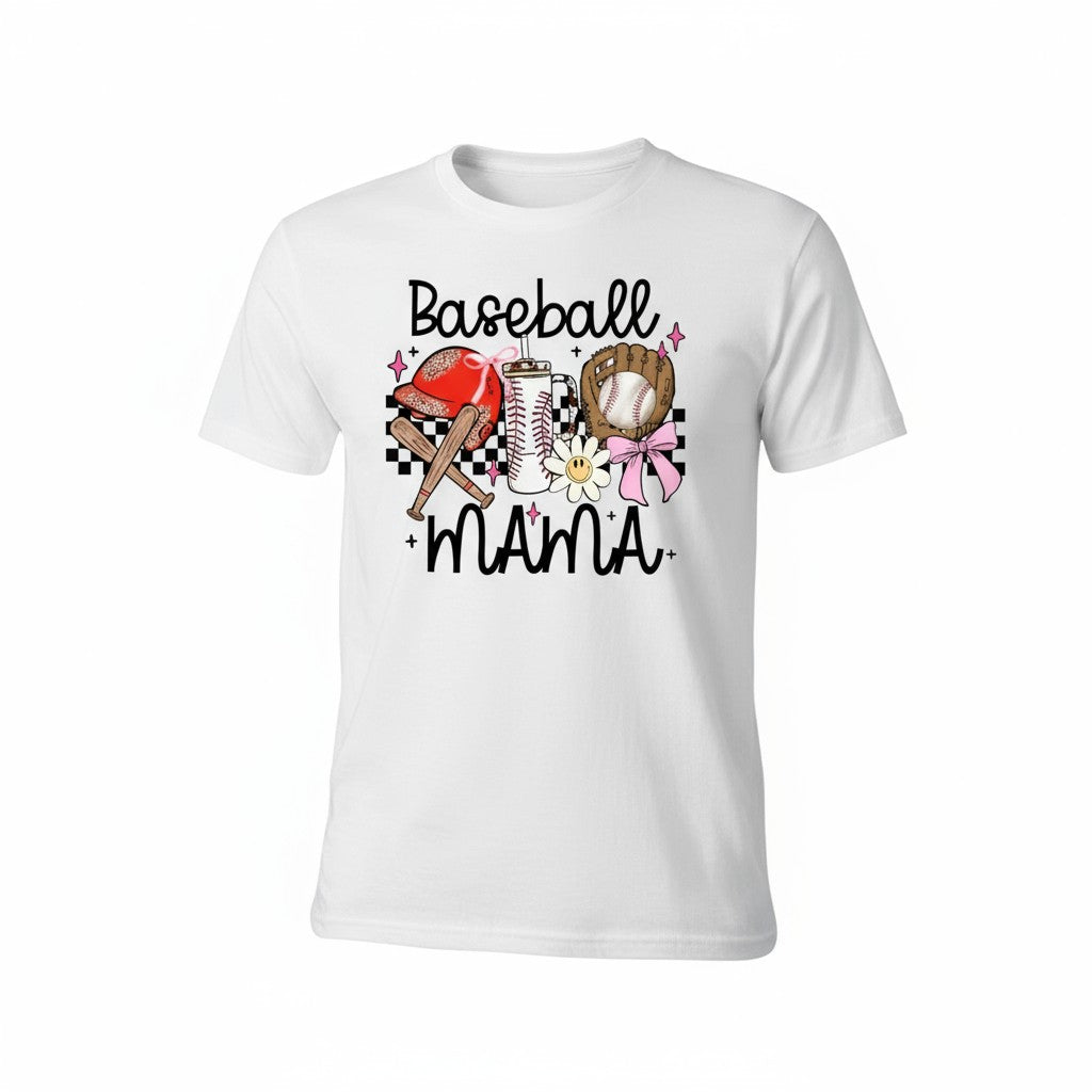 Baseball Momma Graphic Tee: Vintage-Style Team Mom Shirt