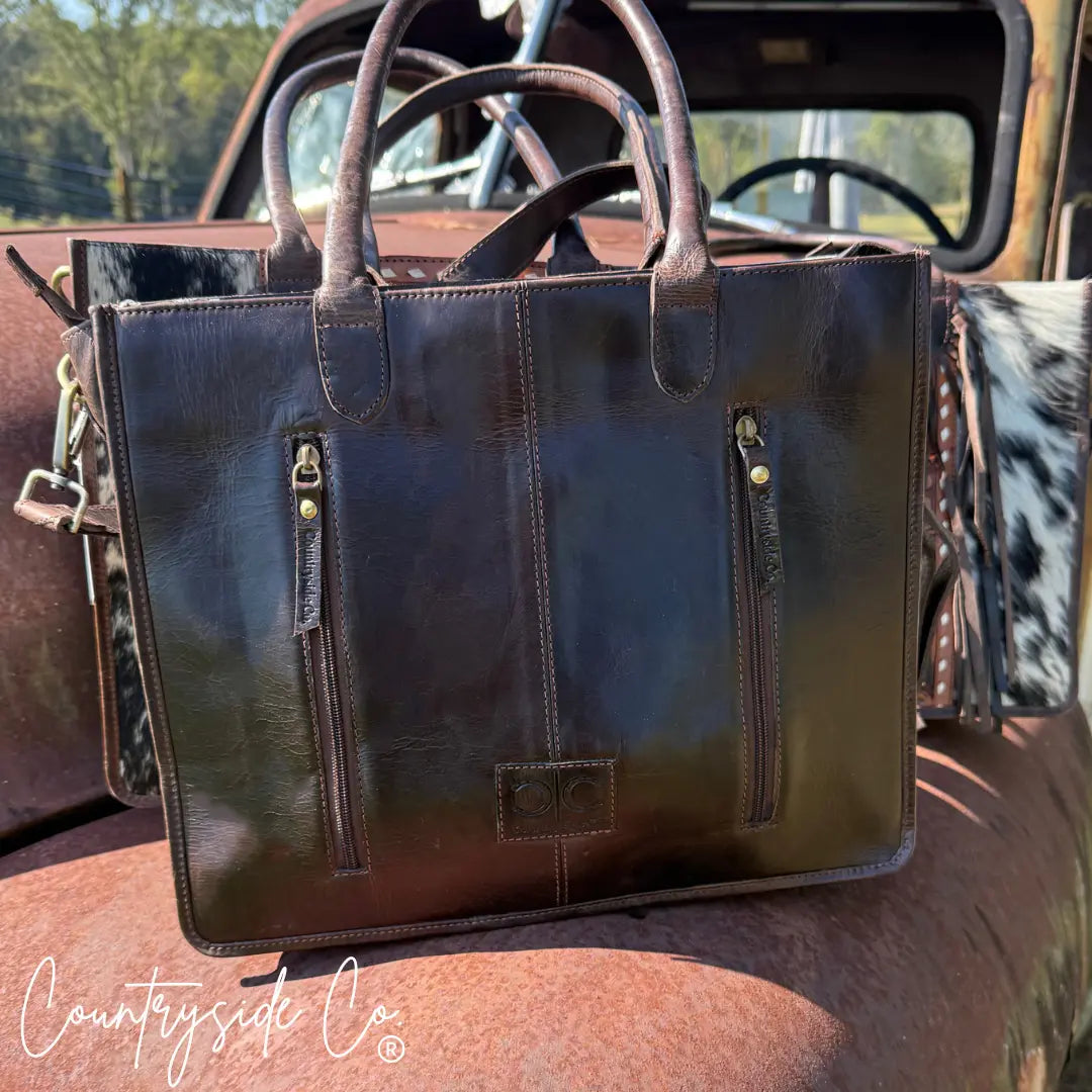 Jesse Conceal Carry Cowhide and Tooled Leather Handbag Countryside Co.