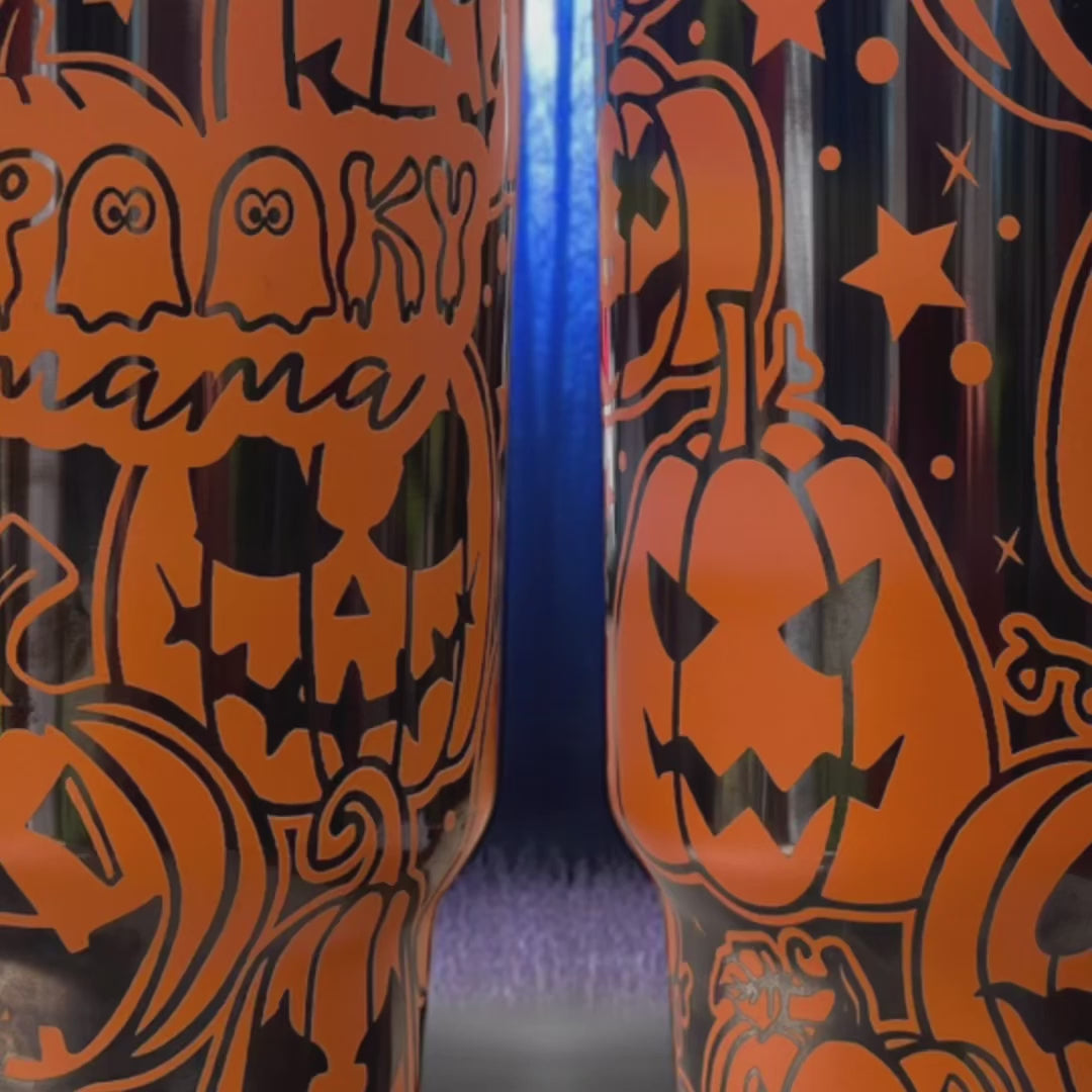 Spooky Mama 40oz Halloween Tumbler with Handle