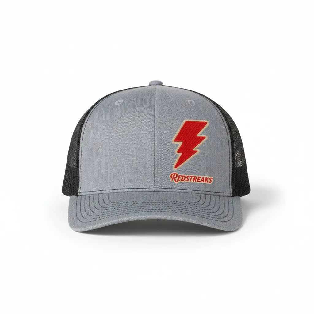 Piketon Redstreaks Lightning Bolt Trucker Hat Handmadeohio