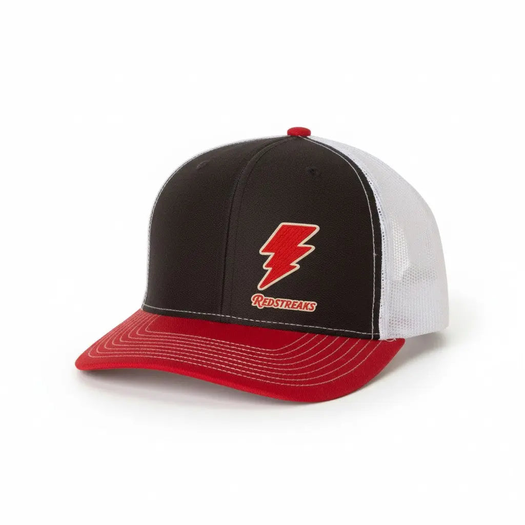 Piketon Redstreaks Lightning Bolt Trucker Hat Handmadeohio