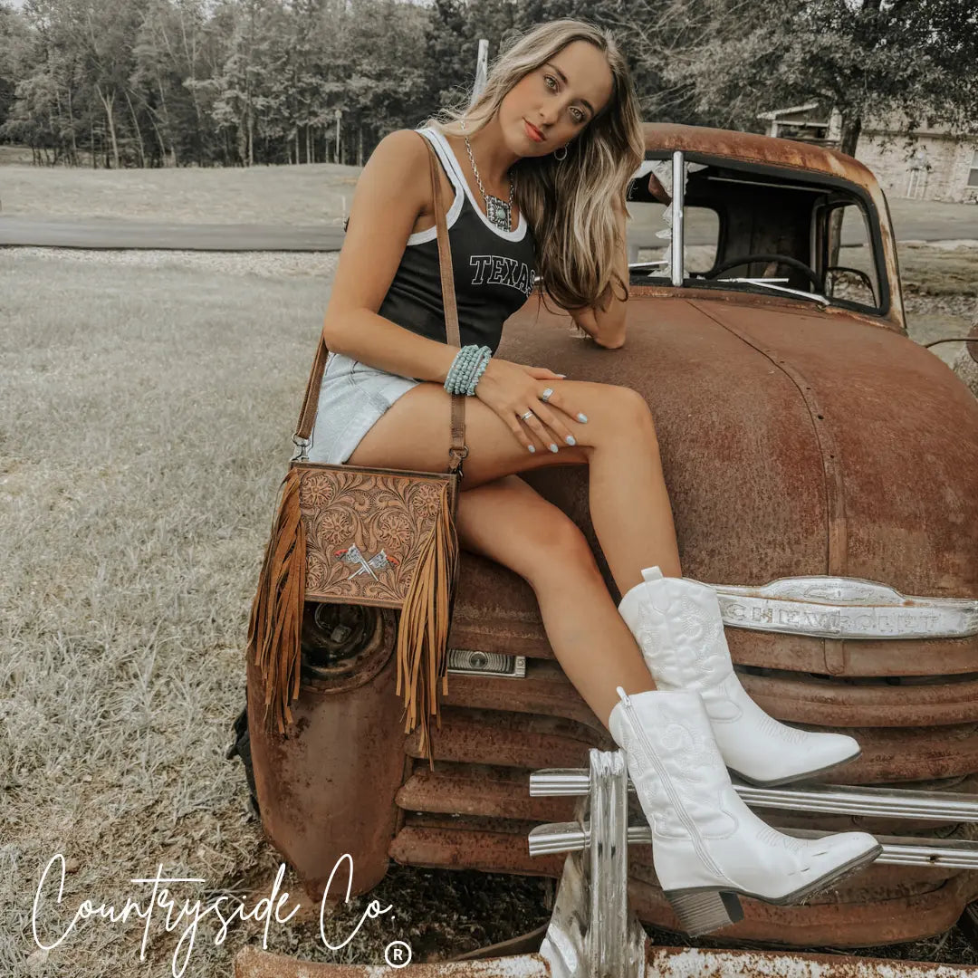 The Desert Duel Tooled Leather Purse by Countryside Co. Countryside Co.