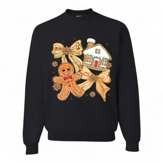 Gingerbread Christmas Crewneck | Cute Holiday Sweatshirt for Women Handmadeohio