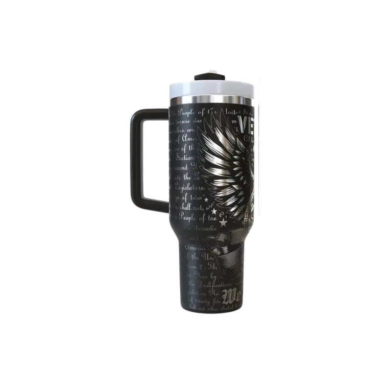 Veteran Tribute – “We the People” 40oz Tumbler with Handle - Handmadeohio