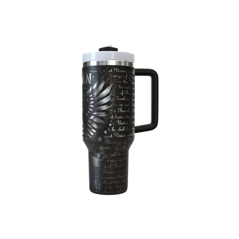 Veteran Tribute – “We the People” 40oz Tumbler with Handle - Handmadeohio